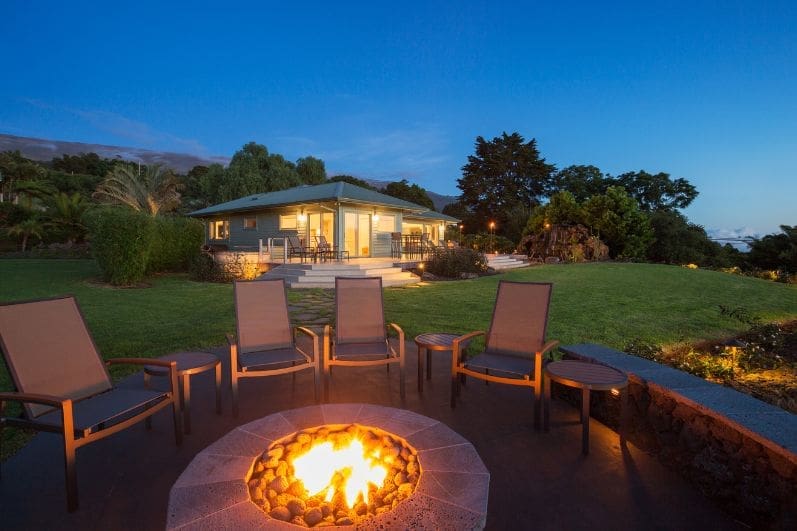 Fire Pit Area on Artificial Grass Turf