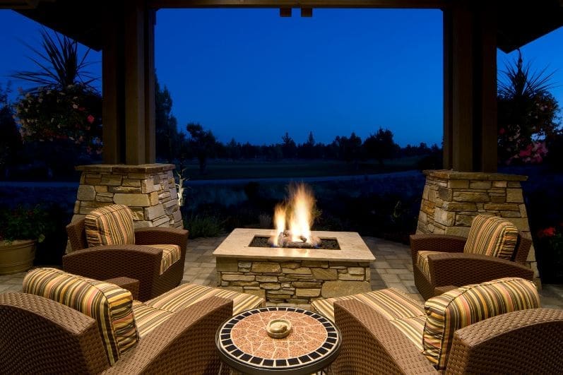 Fire Pit in a Sunken Deck