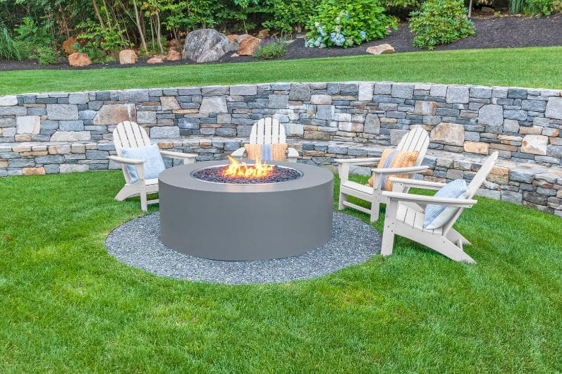 Fire Pit with Breeze Block Walls
