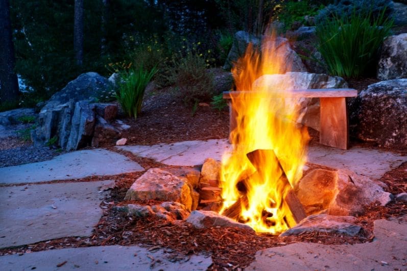 Functional and Aesthetic Limestone Fire Pit